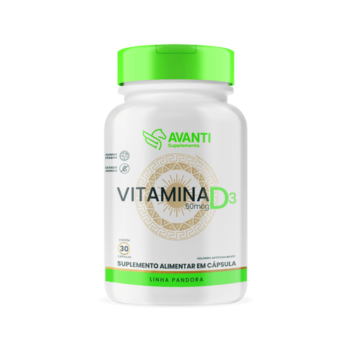 Vitamina D3 50mcg Suplemento Alimentar 30 Cápsulas Variação Sem Sabor