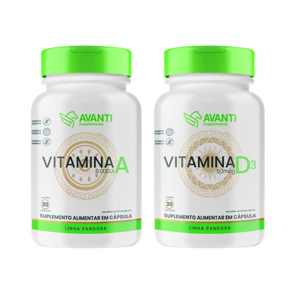 Kit Vitamina A + D3 Suplemento Alimentar - Avanti Supplements Kit Suplemento Alimentar A + D3