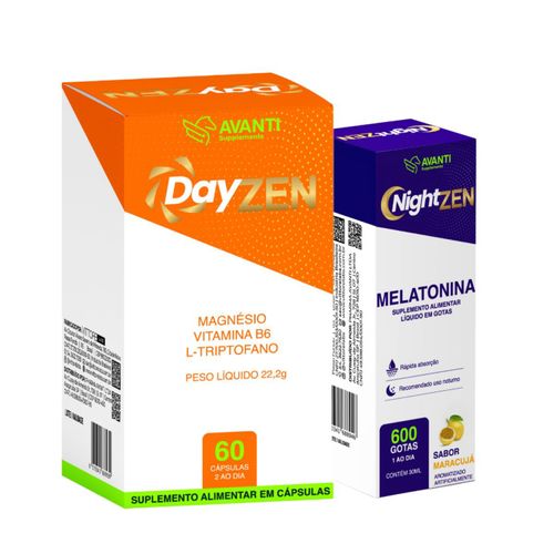 Kit Calmante Dayzen + Melatonina Nightzen Suplemento Alimentar - Avanti Supplements Kit Calmante Dayzen + Nightzen