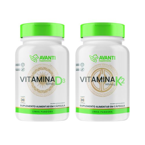 Kit Vitamina D3 + K2 Suplemento Alimentar - Avanti Supplements Kit Suplemento Alimentar D3 + K2 Kit Vitamina D3 + K2 Suplemento Alimentar - Avanti Supplements Kit Suplemento Alimentar D3 + K2