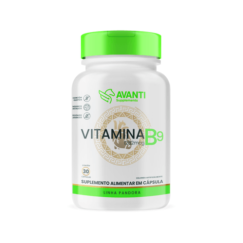 Vitamina B9 1282mcg Suplemento Alimentar 30 Cápsulas Variação Sem Sabor