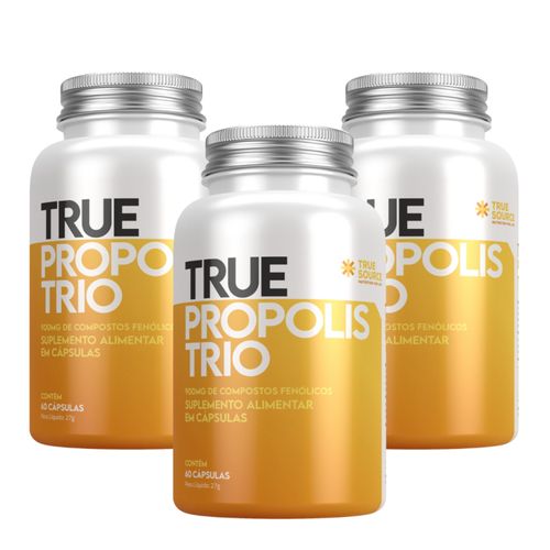 Kit 3 True Própolis Verde Marrom Vermelho Trio Natural TrueSource Sem Sabor