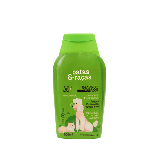 Shampoo Branqueador 500ml Patas&Raças Shampoo Branqueador 500ml Patas&Raças