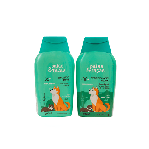 Shampoo e Condicionador Neutro Patas&Raças Shampoo e Condicionador Neutro Patas&Raças