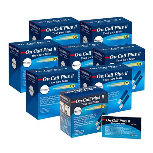 200 Tiras de Glicose Individuais On Call Plus II 200 Tiras de Glicose Individuais On Call Plus II