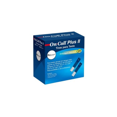 25 Tiras de Glicose Individuais On Call Plus II 25 Tiras de Glicose Individuais On Call Plus II