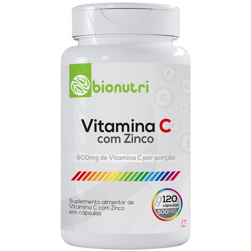 VITAMINA C 900MG COM ZINCO 7MG POR PORÇÃO 120 CÁPSULAS - BIONUTRI VITAMINA C 900MG COM ZINCO 7MG POR PORÇÃO 120 CÁPSULAS - BIONUTRI
