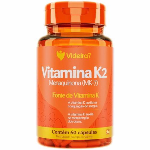 VITAMINA K2 MENAQUINONA MK-7 1 CÁPSULA AO DIA 100% IDR 60 CÁPSULAS - VIDEIRA7 VITAMINA K2 MENAQUINONA MK-7 1 CÁPSULA AO DIA 100% IDR 60 CÁPSULAS - VIDEIRA7
