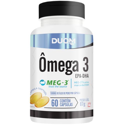 ÔMEGA 3 ULTRA PURIFICADO MEG-3® EPA-DHA 1000MG 60 CÁPSULAS SOFTGEL - DUOM