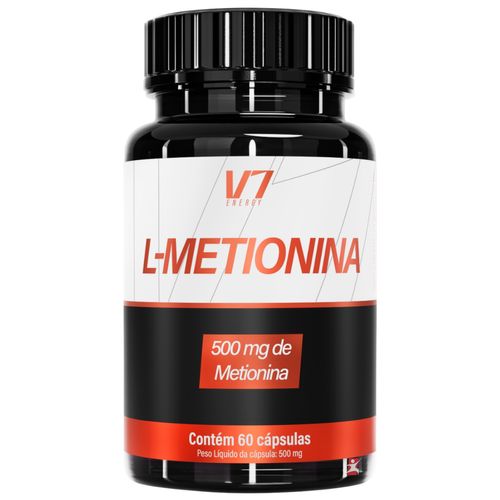 L-METIONINA 500MG POR PORÇÃO CONSUTRUA SUA FORÇA 60 CAPSULAS - V7 ENERGY L-METIONINA 500MG POR PORÇÃO CONSUTRUA SUA FORÇA 60 CAPSULAS - V7 ENERGY