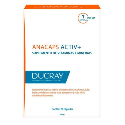 Suplemento Alimentar Cabelos e Unhas Anacaps Activ+ 30cps Suplemento Alimentar Cabelos e Unhas Anacaps Activ+ 30cps