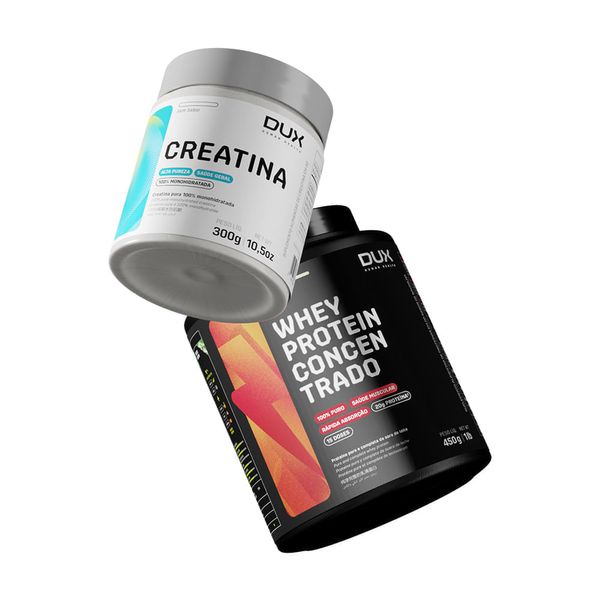 WHEY PROTEIN CONCENTRADO 450G + CREATINA MONOHIDRATADA 300G Creatina + Caramelo Salgado