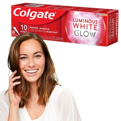 Creme Dental Clareador Colgate Luminous White Glow 70g 3% de Peróxido de Hidrogênio