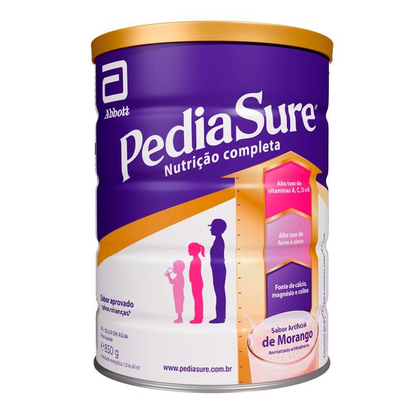 Fórmula Pediátrica Para Nutrição Pediasure Morango 850g
