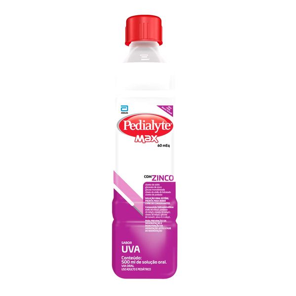 Bebida Repositora Hidroeletrolítico Pedialyte Max Uva 500ml