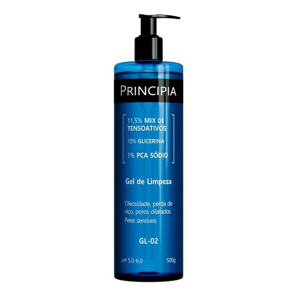 Gel de Limpeza Facial Principia 13% Tensoativos 2% AC Salicil 5% GL-01 500ml Gel de Limpeza Facial Principia 13% Mix de Tensoativos 2% AC Salicil 5% Glicerina GL-01 500ml