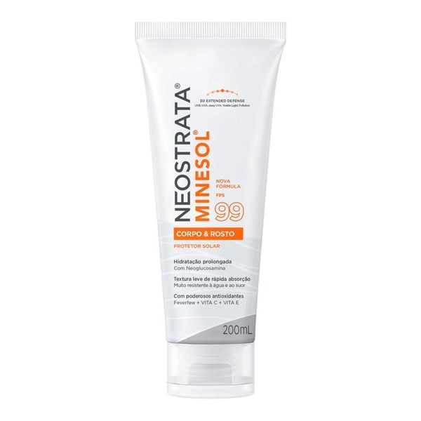 Protetor Solar Corpo e Rosto Neostrata FPS 99 Minesol 200ml Fluido