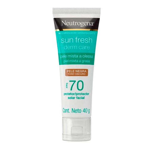 Protetor Solar Facial Neutrogena Sun Fresh Derm Care Pele Negra Fps70 40G
