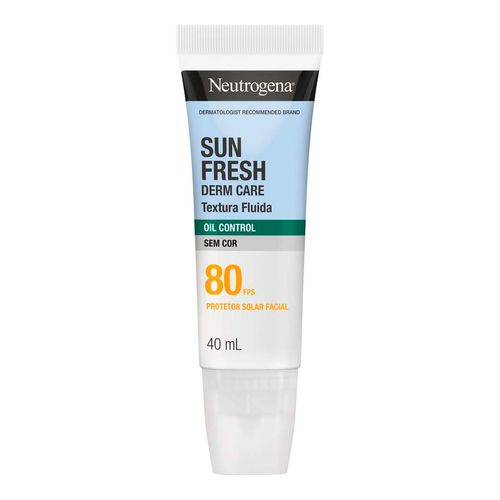 Protetor Solar Facial Neutrogena Fps 80 Sun Fresh Derm Care 40Ml Fluido