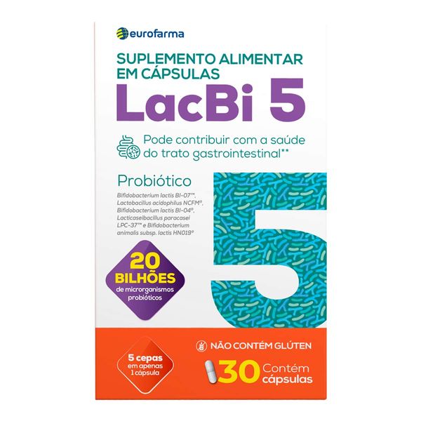 Probiótico LacBi 5 30 Cápsulas