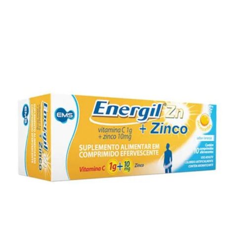 Energil ZN Vitamina C + Zinco Suplemento Alimentar 10cpr efervescentes