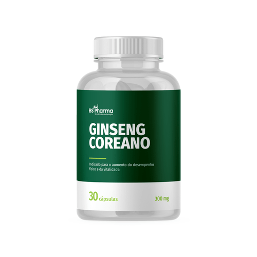 Ginseng Coreano (Panax ginseng) - 300mg 30 Cápsulas
