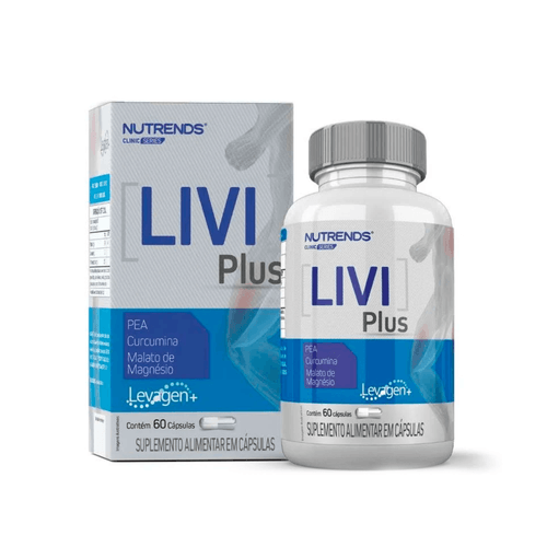 Livi Plus, PEA, Curcuma e Magnésio 60 Cápsulas
