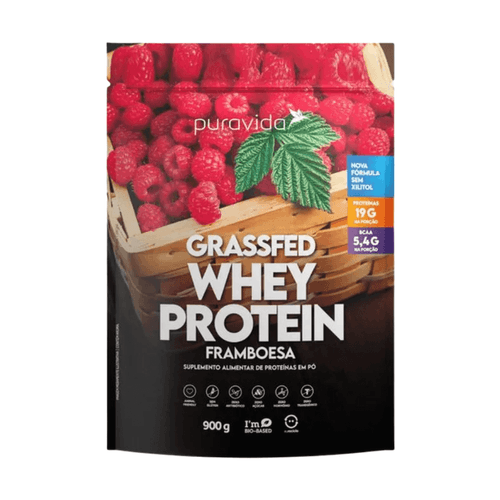 NOVO WHEY GRASSFED PURAVIDA 900G Framboesa NOVO WHEY GRASSFED PURAVIDA 900G Framboesa