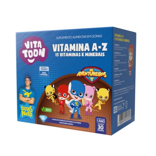 Polivitaminico A-Z Vitatoon Luccas Neto Sabor Brigadeiro 30gomas