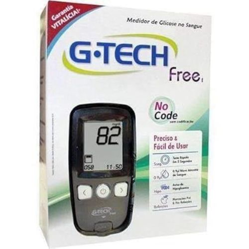 Medidor Glicose G-tech Free 1 - Kit Completo