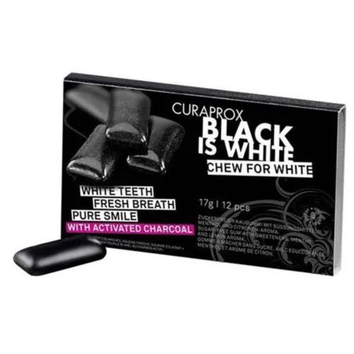 Enxaguante Bucal em Pastilhas Curaprox - Black is White - 12 pastilhas