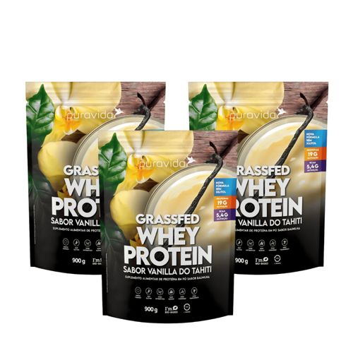 NOVO Kit 3 Un WHEY GRASSFED PURAVIDA 900G Vanilla NOVO Kit 3 Un WHEY GRASSFED PURAVIDA 900G Vanilla