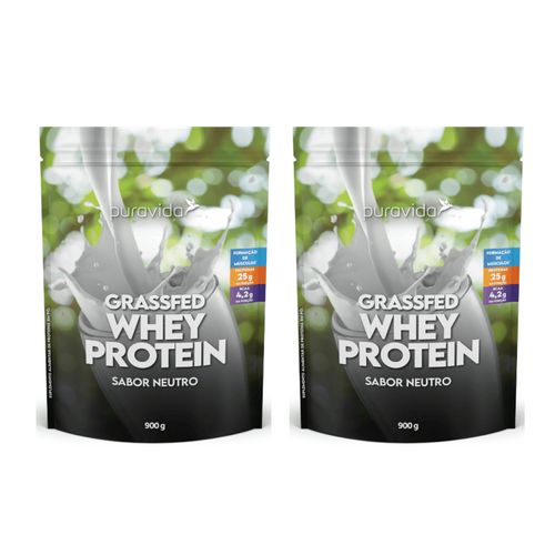 NOVO Kit 2 Un WHEY GRASSFED PURAVIDA 900G Neutro NOVO Kit 2 Un WHEY GRASSFED PURAVIDA 900G Neutro