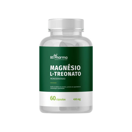 Magnésio L-Treonato Monoidratado 450 mg 60 Cápsulas