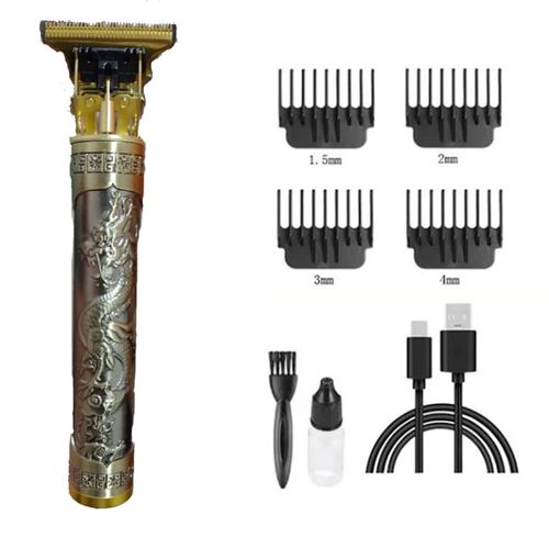 Maquina Profissional Barbeador Corta Cabelo Carregamento USB Unissex Único Dourado Maquina Profissional Barbeador Corta Cabelo Carregamento USB Unissex Único Dourado