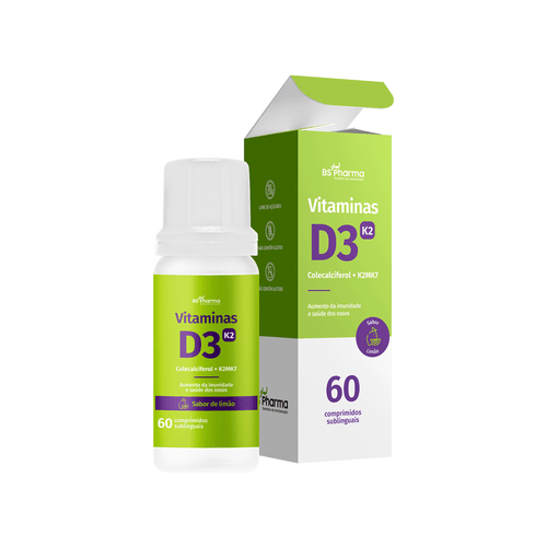 Vitamina D3 + K2 Sublingual 60 Comprimidos