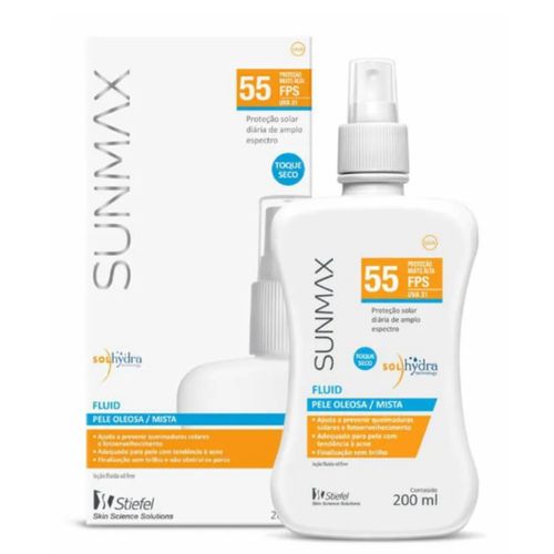Protetor Solar Sunmax Fluid FPS55 200ml Protetor Solar Sunmax Fluid FPS55 200ml