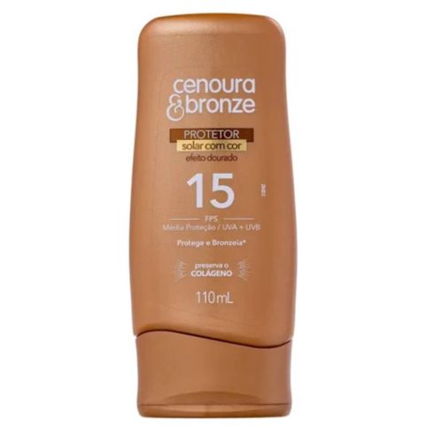 Protetor Solar Cenoura & Bronze FPS15 Com Cor 110ml Protetor Solar Cenoura & Bronze FPS15 Com Cor 110ml