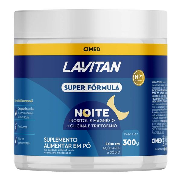 Suplemento Alimentar Lavitan Super Fórmula Noite Maracujá 300g em Pó + Dosador