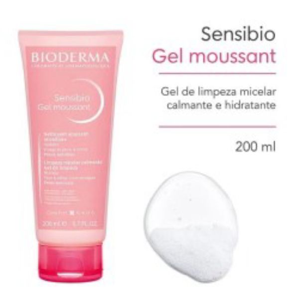 Gel de Limpeza Facial Bioderma - Sensibio Gel Moussant - 200ml