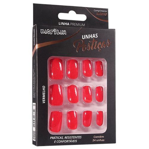 Unhas Macrilan Up307A Vermelho Média