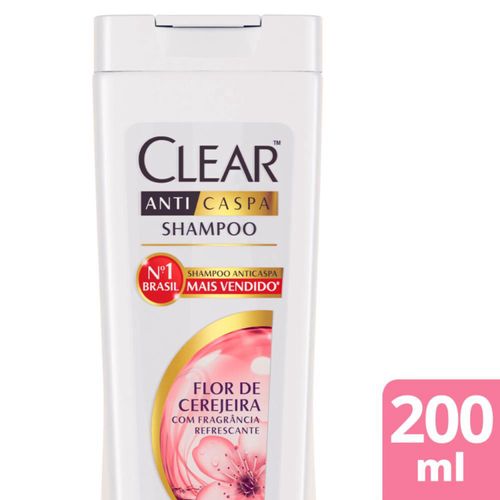 Kit c/4 Unidades de Shampoo Clear Anticaspa Flor de Cerejeira 200ml