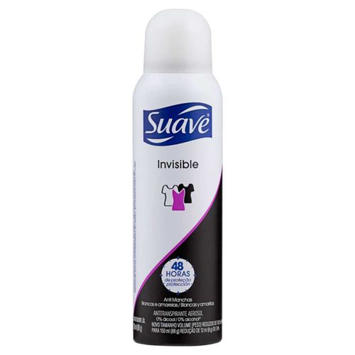 Kit c/4 Unidades de Desodorante Suave Feminino Invisible Aerossol 150ml