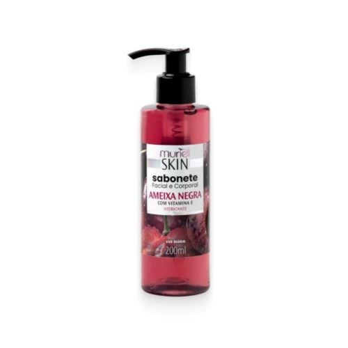 Kit c/4 Sabonete Liquido Facial Corporal Muriel Ameixa Negra 200ml