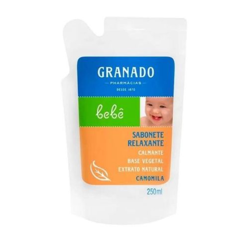 Kit c/4 Sabonete Líquido Infantil Granado Bebê Refil 250ml Camomila