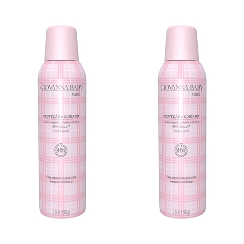 Kit c/2 Unidades de Giovanna Baby Desodorante Aerosol 150ml Classic