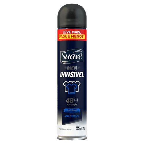 Kit c/2 Unidades de Desodorante Suave Aero Men Invisivel 200ml