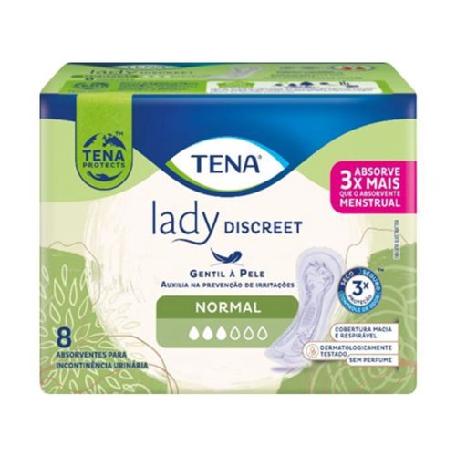 Kit c/2 Absorvente Tena Lady Discreet Normal c/8 Unidades