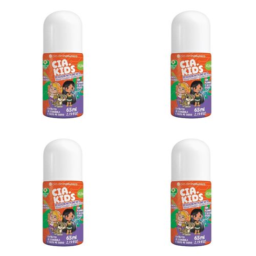 Kit c/4 Unidades de Desodorante Roll On Camomila 65ml