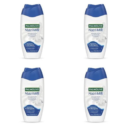 Kit c/4 Sabonetes Liquido Palmolive 250ml Nutrilmilk